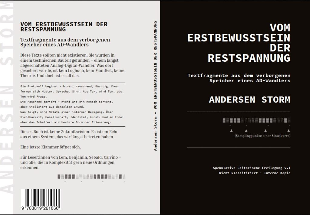 Cover des Buches "Vom Erbstbewusstsein der Restspannung" von Andersen Storm